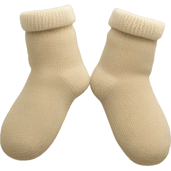 Two beige home socks emoji