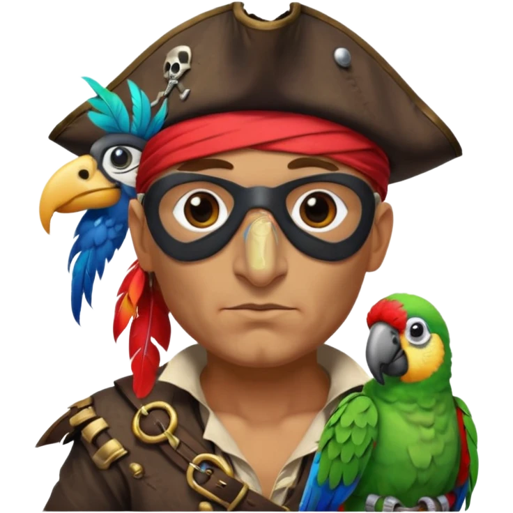 pirate and parrot emoji
