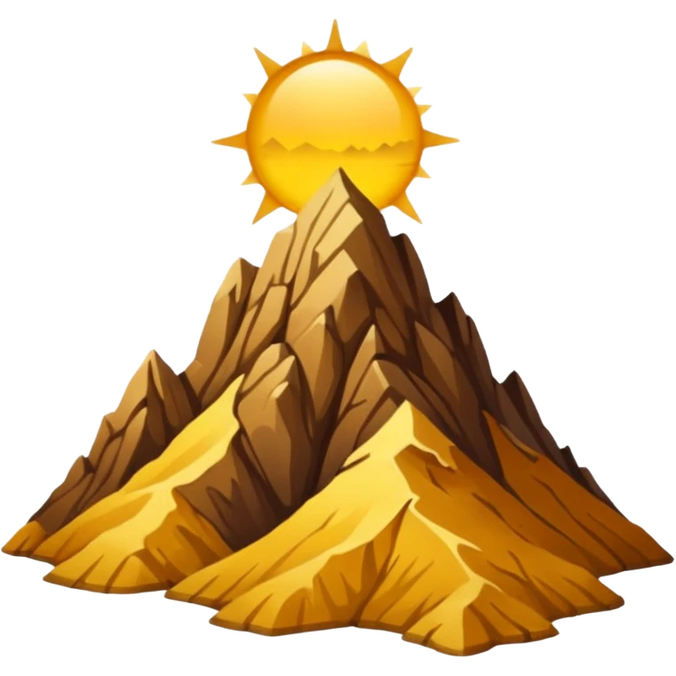 
una mezcla de sol + montaña + caminante estilo petroglifo emoji