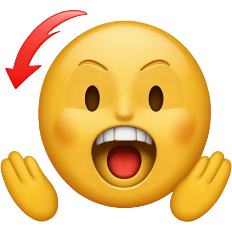 a Screaming emoji saying PRESS E and it should say it in the emoji to PRESS E emoji