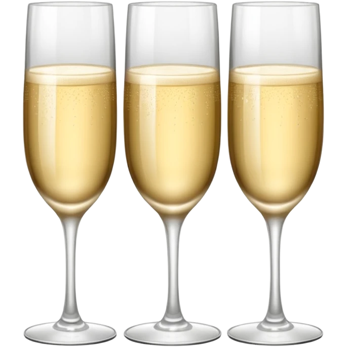three tier tower of champagne coup glasses emoji
