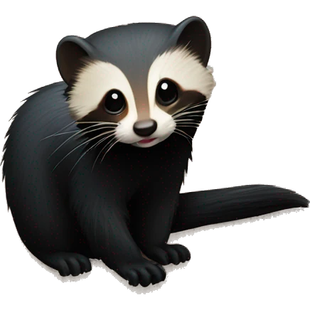 Polecat on wood emoji