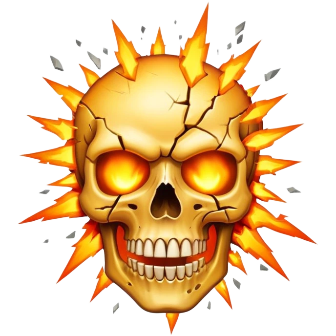Skull face exploding emoji