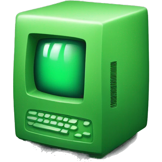 green computer emoji