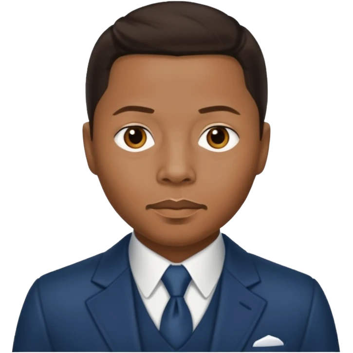 Terrance Howard with dark brown hair emoji