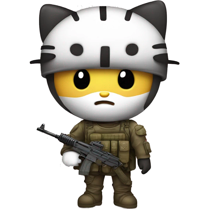 Hello kitty going to war against dear Daniel  emoji