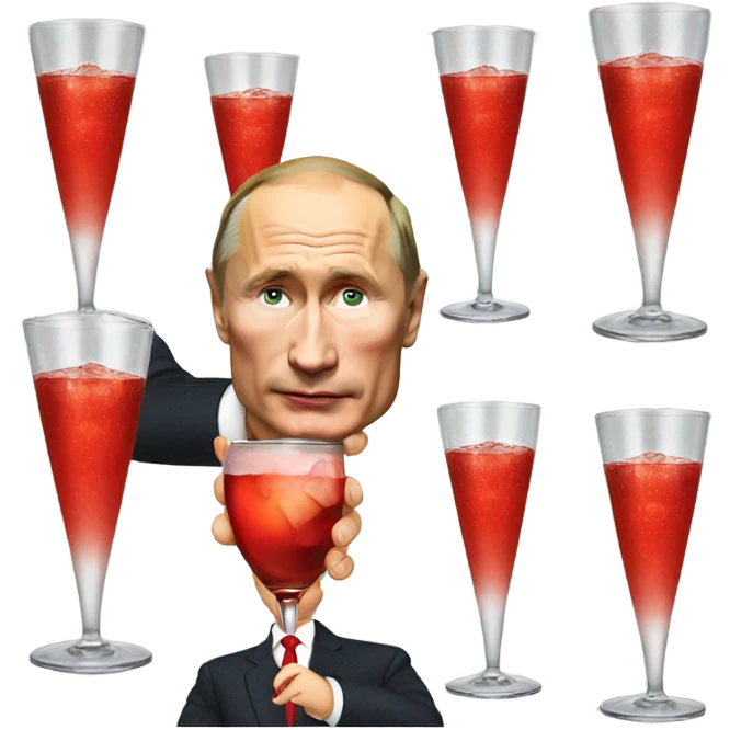 putin drinking Campari  emoji