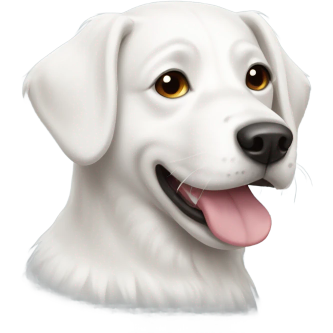 white dog shpiz  emoji