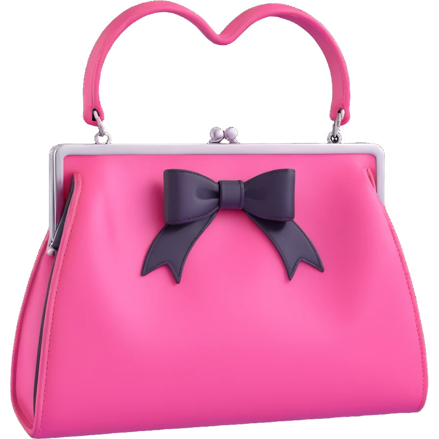 Pink goth purse emoji