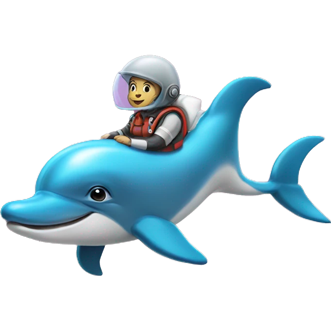 Dolphin and rocket emoji