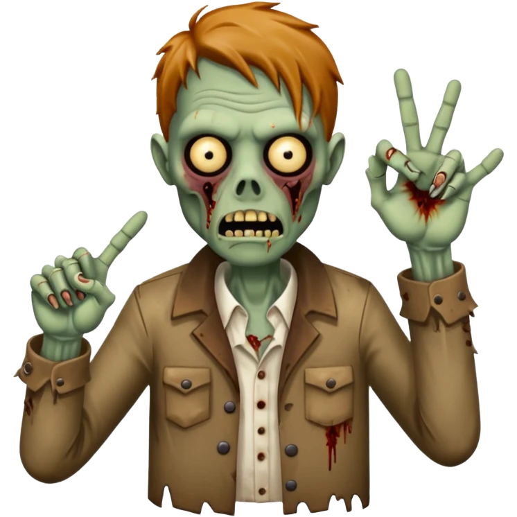 zombie hand point emoji