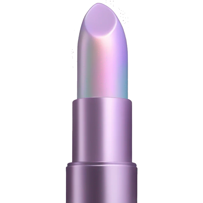 Pale pastel holographic lipstick  emoji