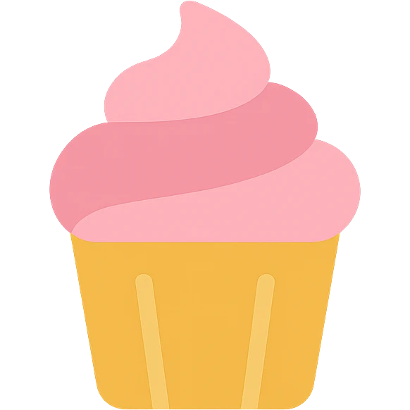 cupcake with pink icing icon emoji