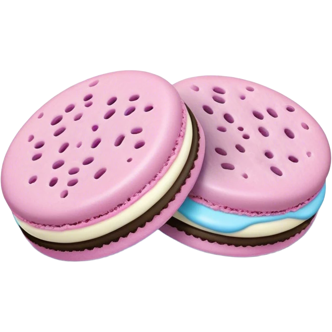 two pastel oreos emoji