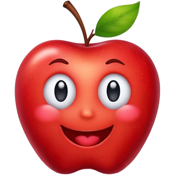 Flirty emoji face apple  emoji