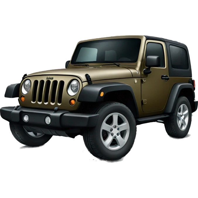 Black Jeep Wrangler car emoji