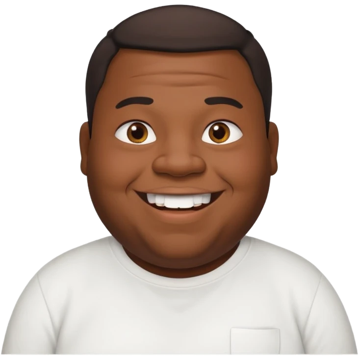 Fat black man with half of missing front tooth emoji