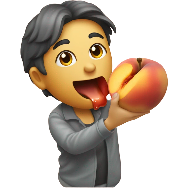 Eating juicy peach emoji