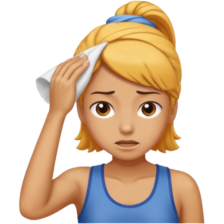 Wipping sweat emoji