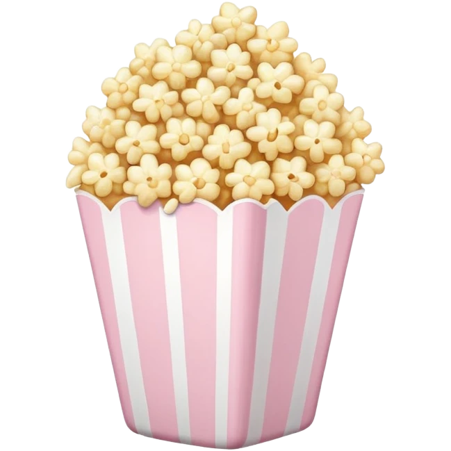Popcorn in pale pink emoji