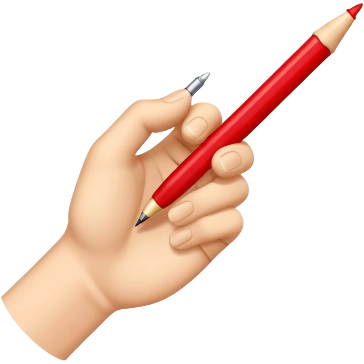 this emoji ✍🏻 with a red pen emoji
