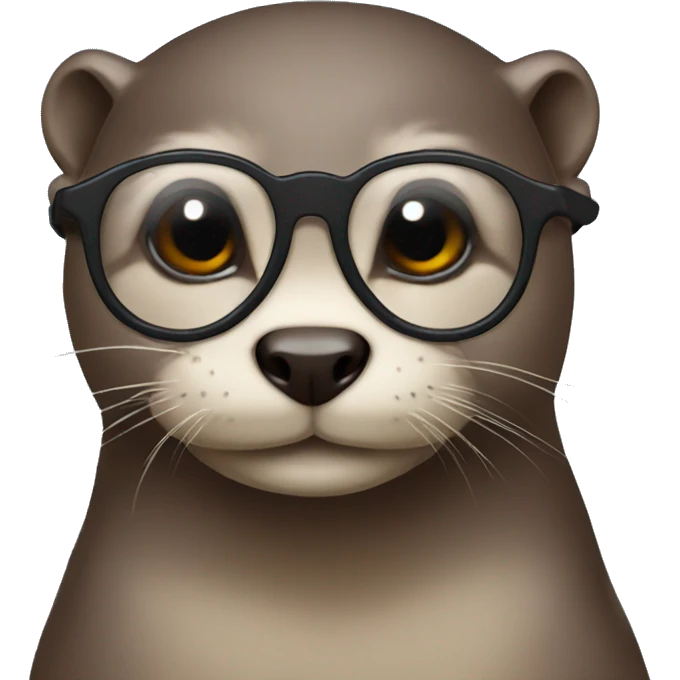 Otter with glasses emoji