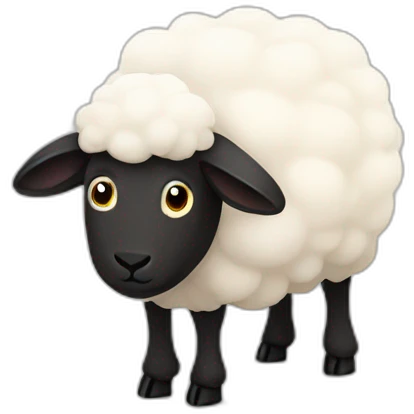 black sheep with whites sheep emoji