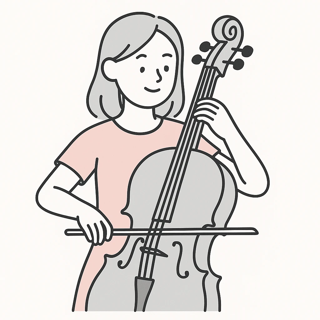 girl playing cello emoji