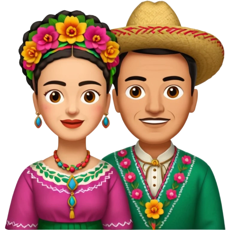 Frida Kahlo with husband emoji