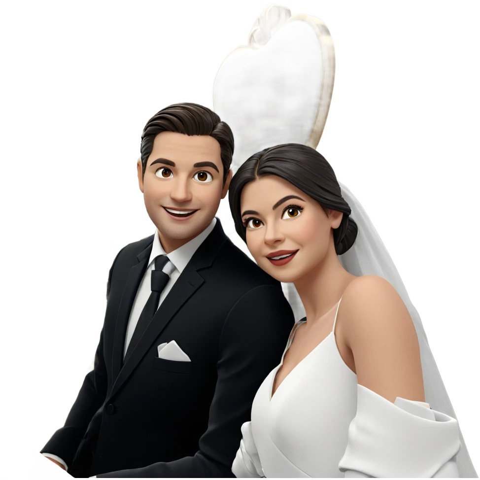 happy couple in formal attire emoji