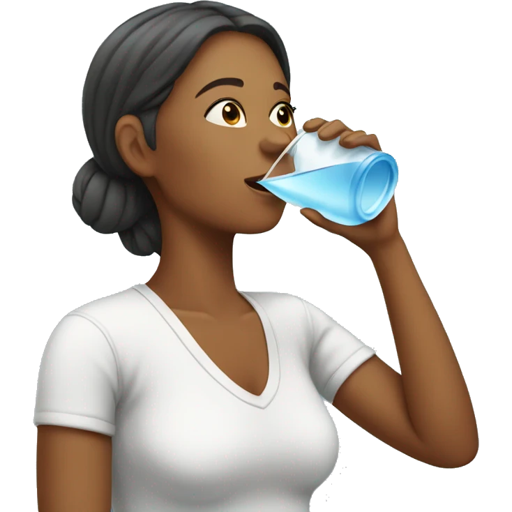 woman drinking water emoji