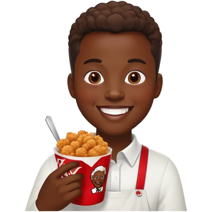 black person eating kfc emoji