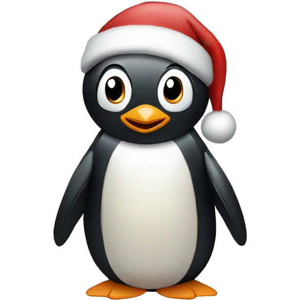Penguin at christmas emoji