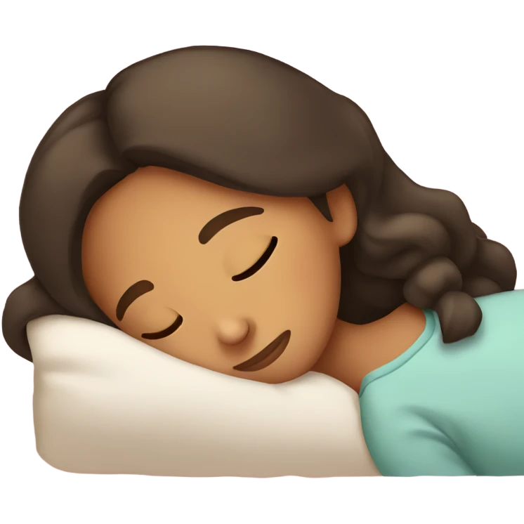 Hispanic girl sleeping  emoji