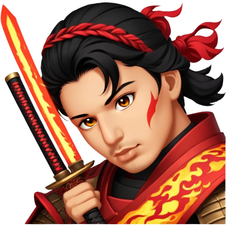 Fire-Wielding Samurai emoji