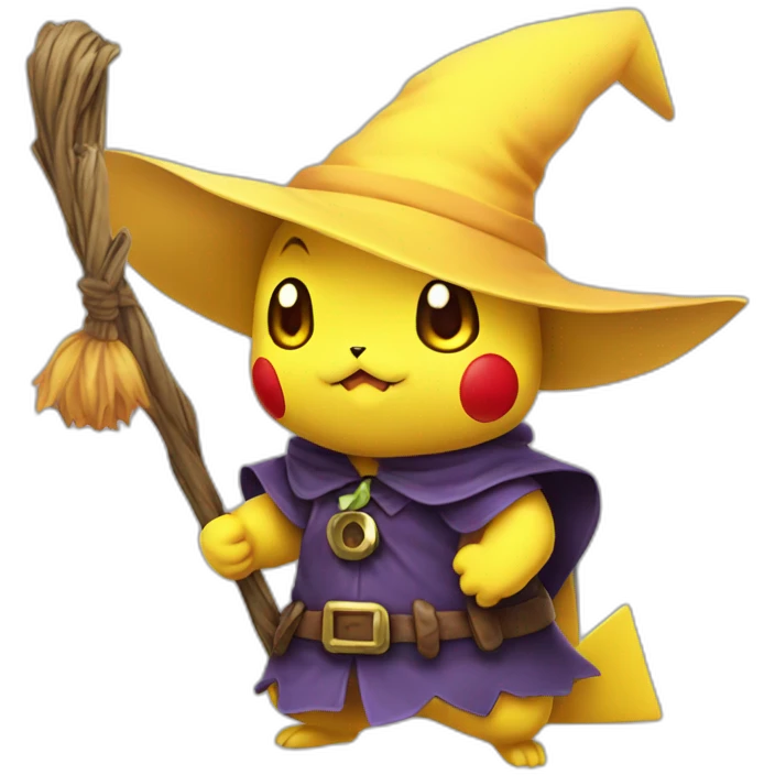 Pikachu witch mario cloth emoji