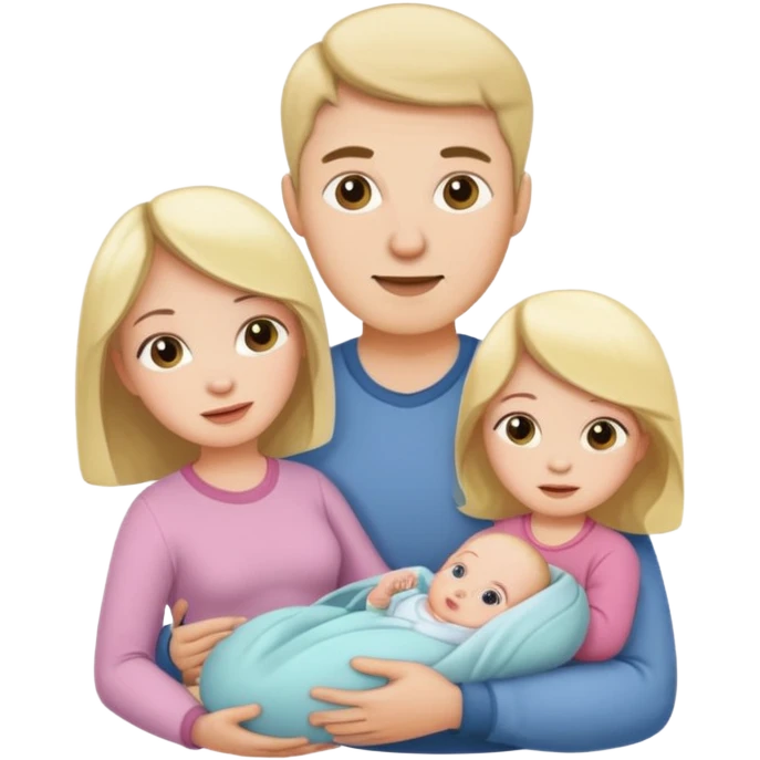 husband wife and baby girl emoji