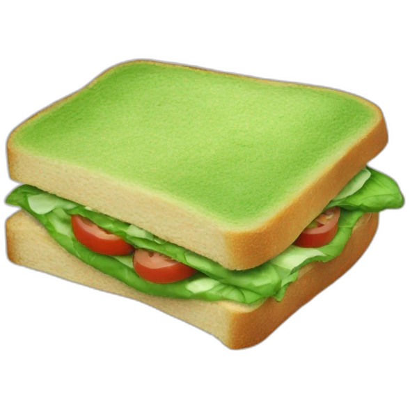 green sandwich with man on top emoji