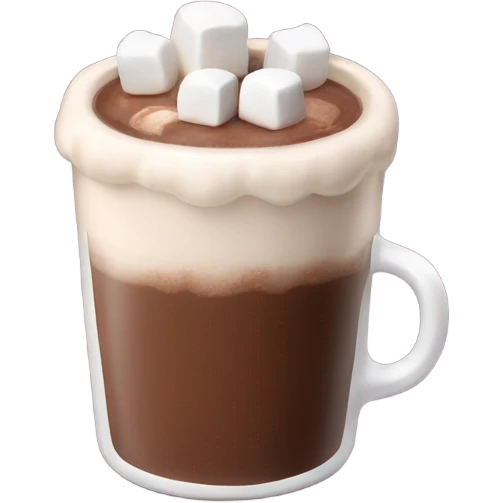 Hot chocolate with marshmallows  emoji