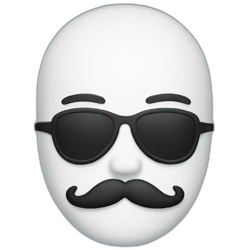  ski mask with mustache emoji
