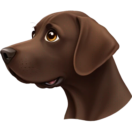 English Chocolate Labrador  emoji