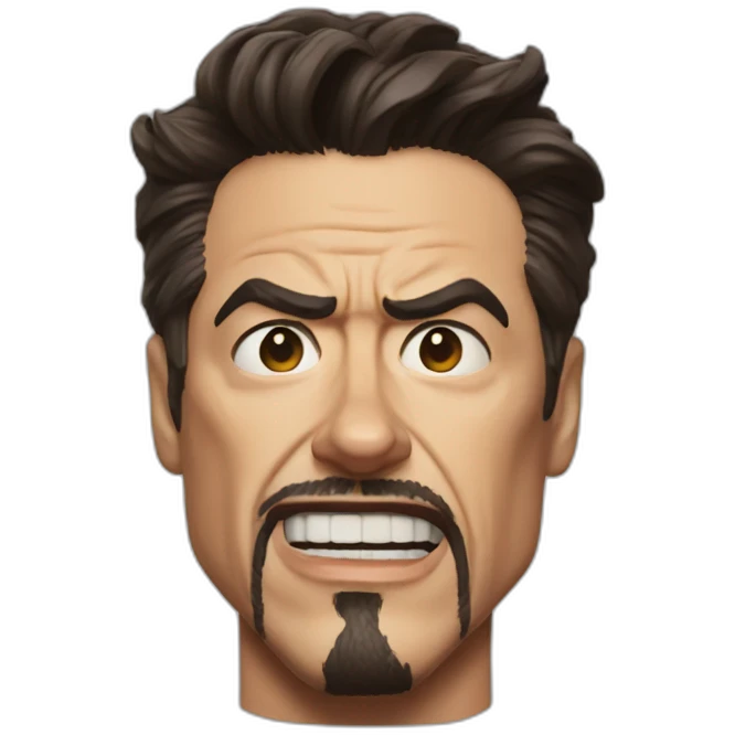 Tony stark very mad face emoji