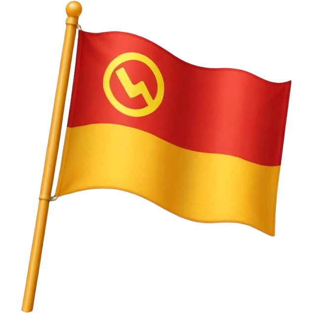 Yellow red flag emoji