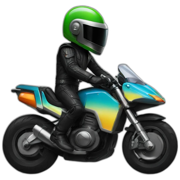 daft punk riding a yoshi emoji