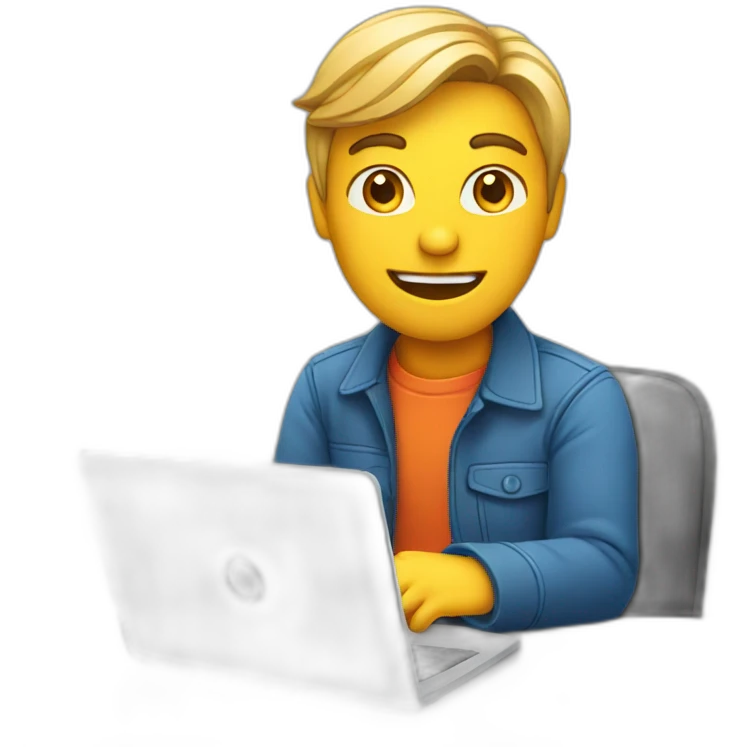 Video editor WITH LAPTOP emoji