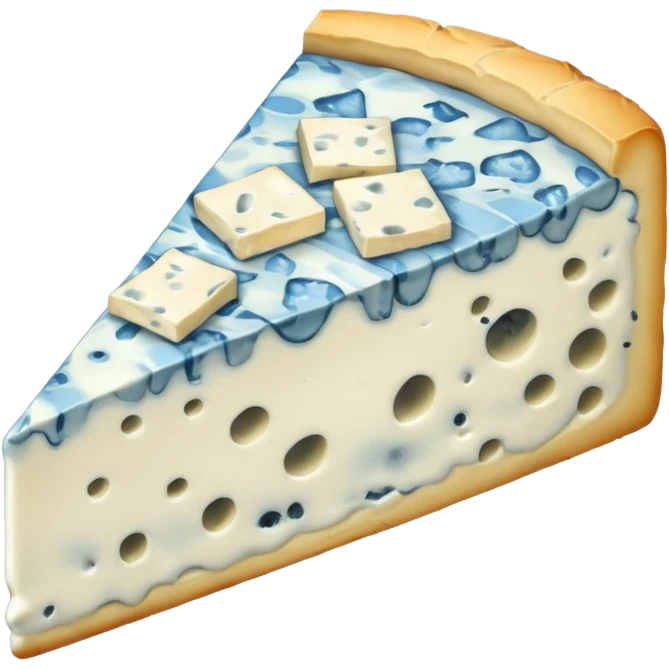 a good slice of blue cheese emoji