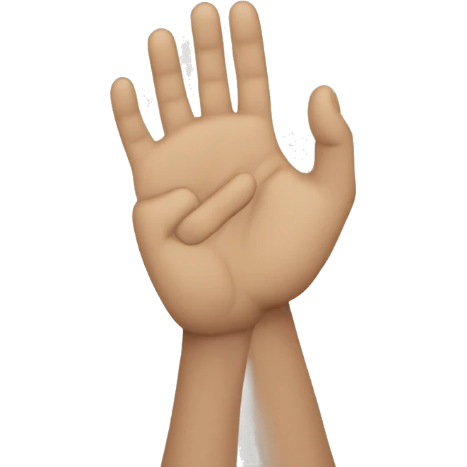 Hands giving hope emoji