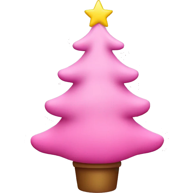 Pink Christmas tree  emoji