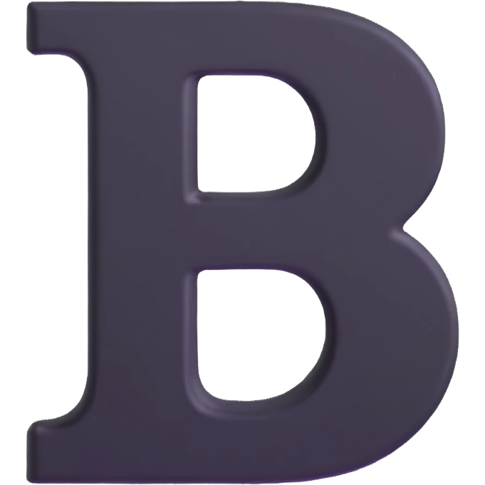 playful rounded letter B emoji