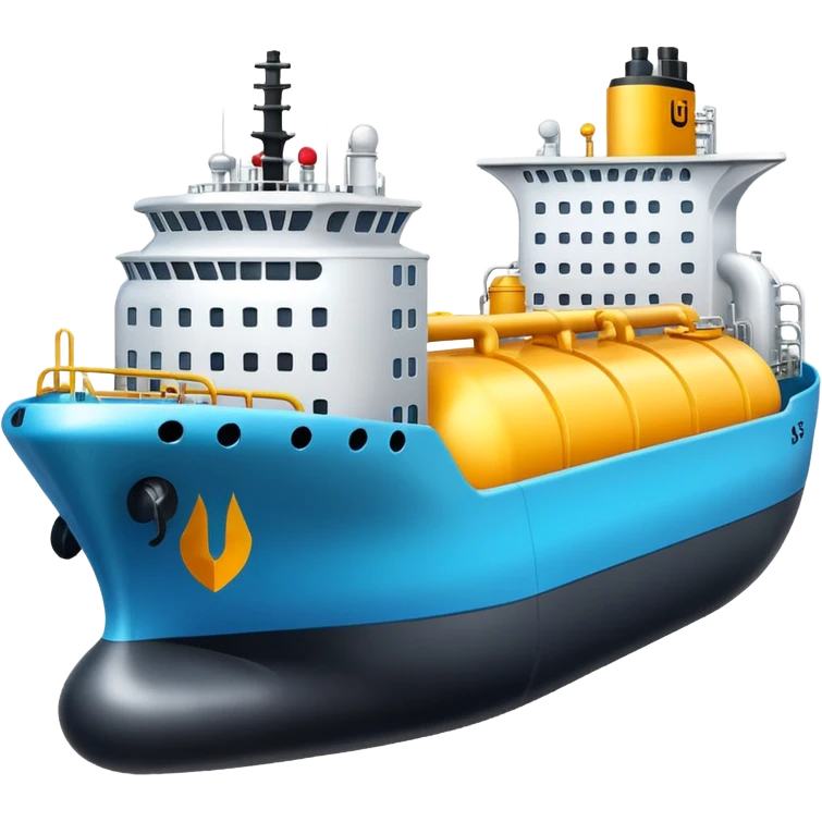 create an ultra realistic liquefied gas ship emoji